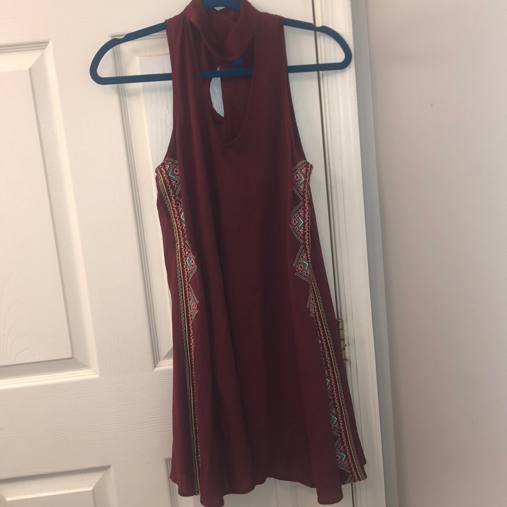 Burgundy Blue Rain Dress